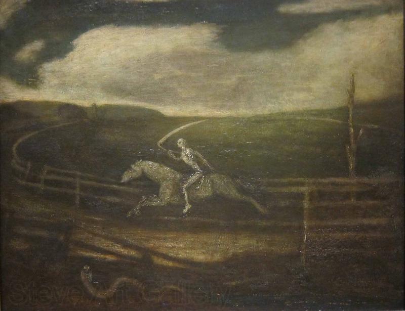 Albert Pinkham Ryder Die Rennbahn oder der Tod auf einem fahlen Pferd Spain oil painting art